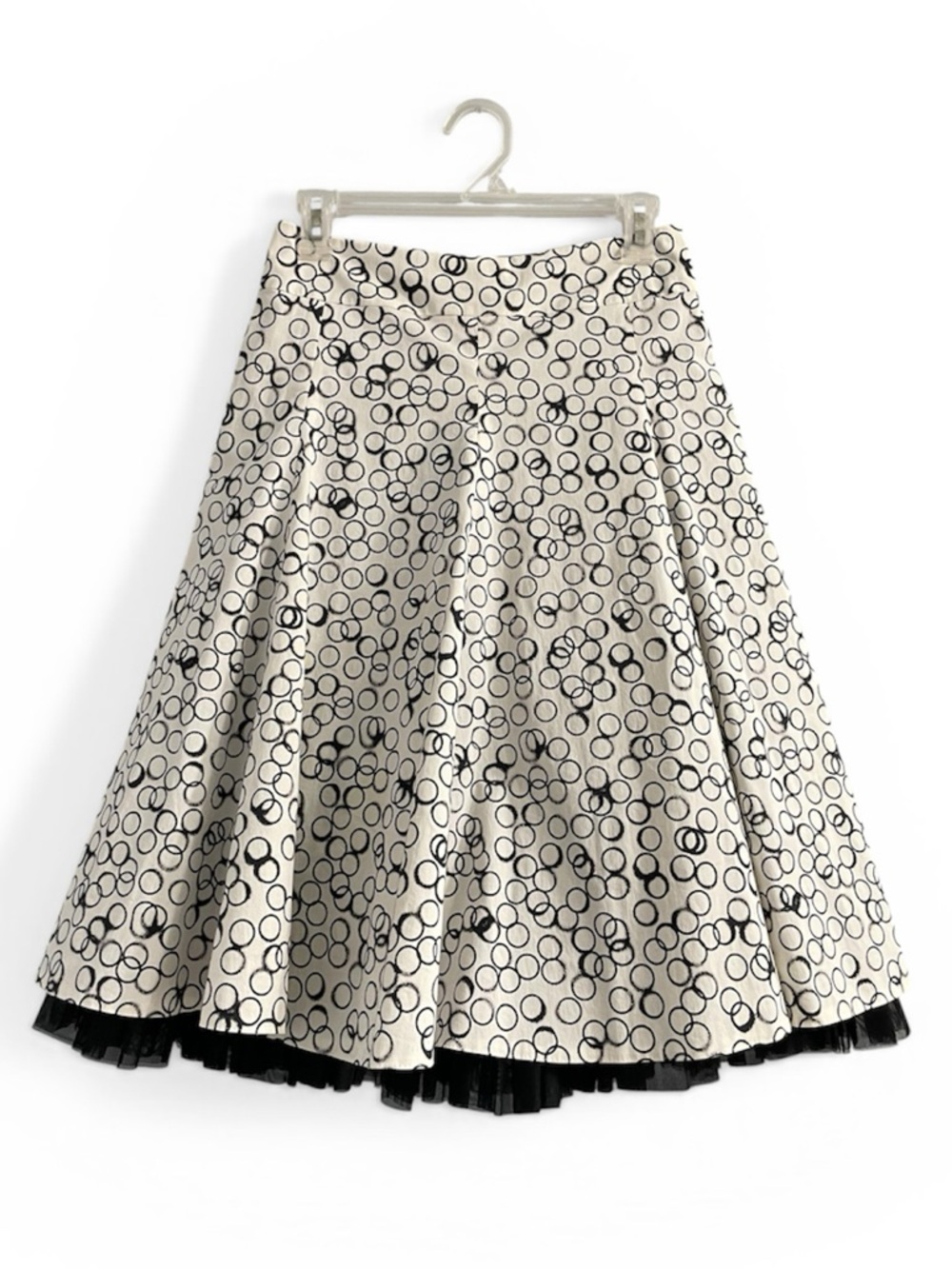 Akris Punto Cotton Tulle Flounce Skirt layered retro size 4 puffy feminine